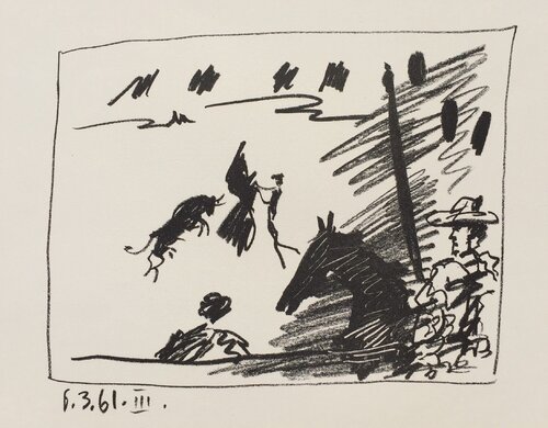 Los Toros – Jeu de la Cape (B.1015) van Pablo Picasso, Afdruk te koop op Singulart