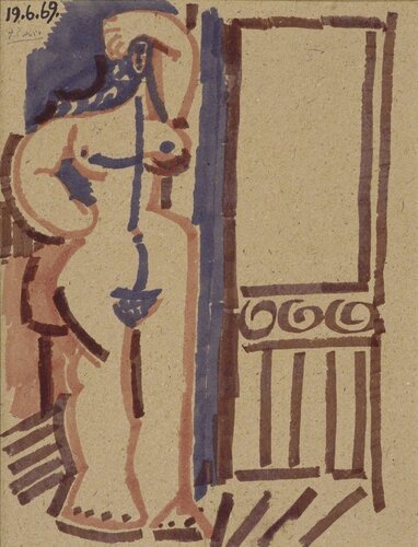 Femme debout van Pablo Picasso, Werk op papier te koop op Singulart