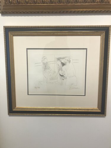 Bald Painter in Front of  his Easel van Pablo Picasso, Afdruk te koop op Singulart