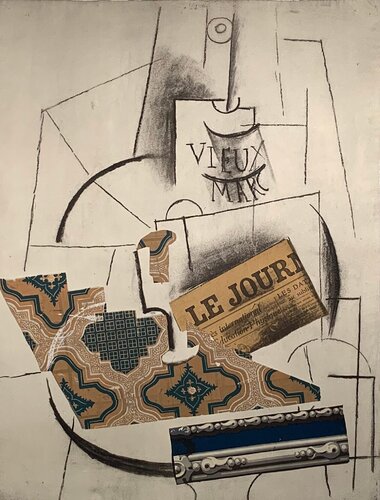 Bouteille de vieux Marc, Verr et "Le Journal" van Pablo Picasso, Afdruk te koop op Singulart