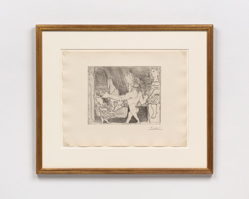 Minotour aveugle guide par une fillette, II van Pablo Picasso, Afdruk te koop op Singulart
