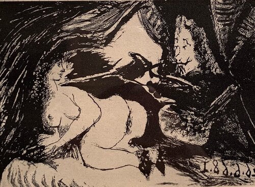 Painter Painting the Nape of his Young Model van Pablo Picasso, Afdruk te koop op Singulart