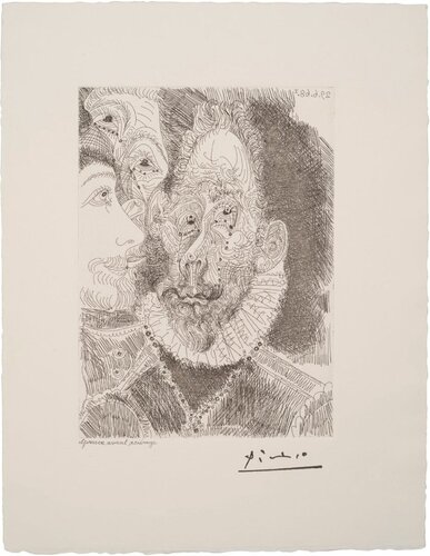 Portrait-charge d'un personnage en larmes van Pablo Picasso, Afdruk te koop op Singulart