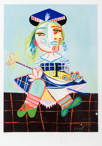 La Fille de L'Artist a Deux Ans et Demi avec un Bateau van Pablo Picasso, Afdruk te koop op Singulart
