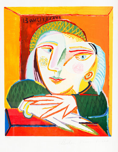 Femme Accoudée a sa Fenetre van Pablo Picasso, Afdruk te koop op Singulart