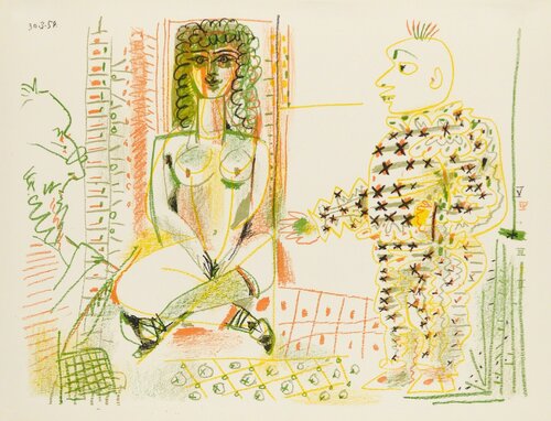 LE PEINTRE ET SON MODÈLE (The Painter and his Model) van Pablo Picasso, Afdruk te koop op Singulart