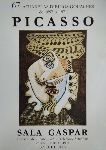 Sala Gaspar: 67 acuarelas - dibujos - gouaches de 1897 a 1971 van Pablo Picasso, Afdruk te koop op Singulart