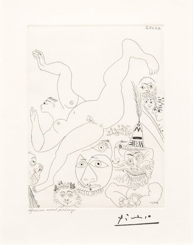 Television: Gymnastique au Sol..., from the 347 Series van Pablo Picasso, Afdruk te koop op Singulart