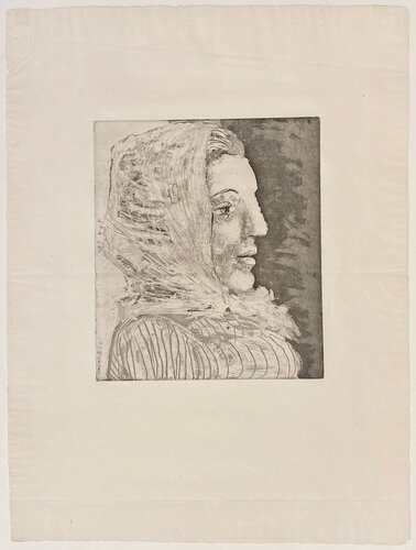 Buste de femme au fichu van Pablo Picasso, Afdruk te koop op Singulart