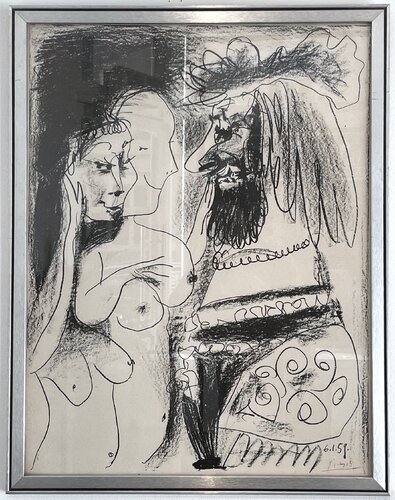 Le Vieux Roi (The Old King) Seigneur et deux filles van Pablo Picasso, Afdruk te koop op Singulart