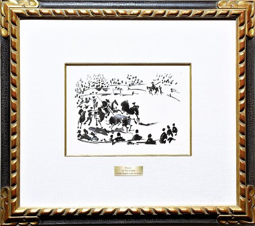 La Tauromaquia Suite-"El Picador Obligando al Toro con su Pica" van Pablo Picasso, Afdruk te koop op Singulart