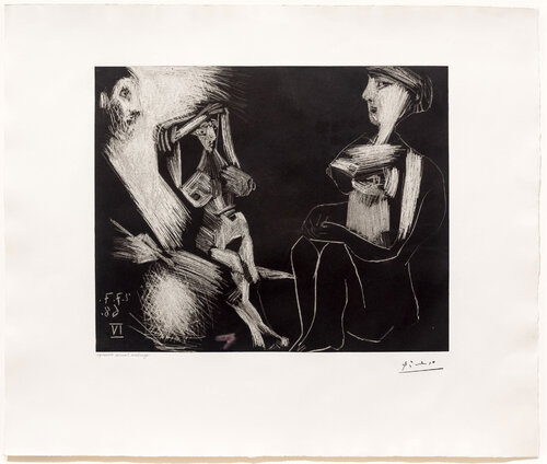 Homme avec Deux Femmes Nues, from the 347 Series van Pablo Picasso, Afdruk te koop op Singulart