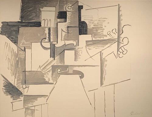 Voilin Et Bouteille van Pablo Picasso, Afdruk te koop op Singulart