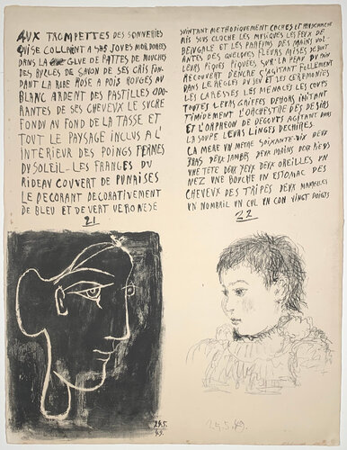 Poèmes et lithographies, sheet 12 van Pablo Picasso, Afdruk te koop op Singulart