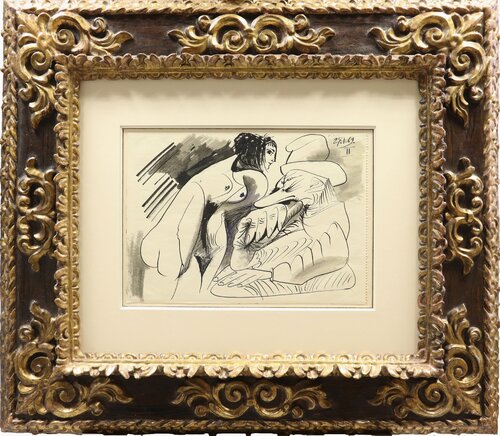 Nu Debout et Homme Assis van Pablo Picasso, Werk op papier te koop op Singulart