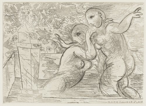 Les Baigneuses Surprises, from La Suite Vollard van Pablo Picasso, Afdruk te koop op Singulart