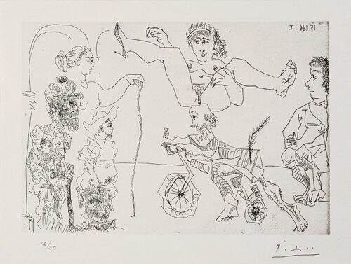 Le Cocu Magnifique (The Magnificent Cuckold) Plate 5 van Pablo Picasso, Afdruk te koop op Singulart