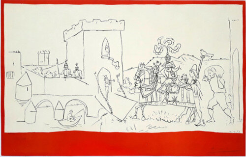 L'Arrivée du Chevalier (The Arrival of the Knight) van Pablo Picasso, Afdruk te koop op Singulart