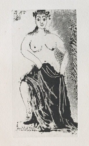 Belle Posing on a Pedestal (La Célestine, B.1598) di Pablo Picasso, Stampa in vendita su Singulart