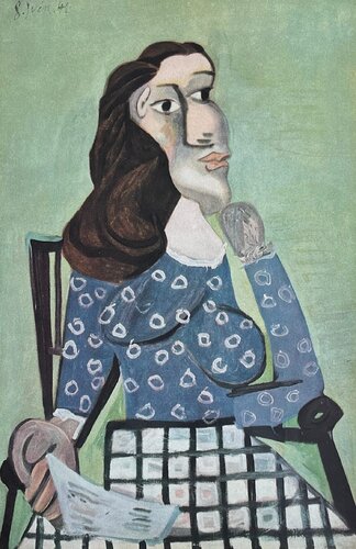 Plate II, Femme Au Corsage Bleu di Pablo Picasso, Stampa in vendita su Singulart