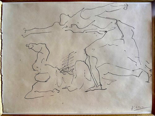 The Wrestlers (Les Lutteurs) di Pablo Picasso, Opera su carta in vendita su Singulart