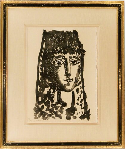 Femme a la Mantille- Carmen, from "Le Carmen des Carmen" di Pablo Picasso, Stampa in vendita su Singulart