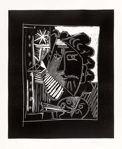 Le Peintre à la Palette (Painter with Palette) di Pablo Picasso, Stampa in vendita su Singulart