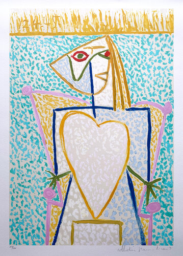 Femme au buste en coeur di Pablo Picasso, Stampa in vendita su Singulart