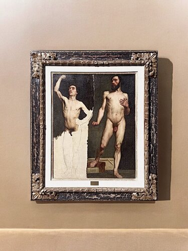 Two Nude Men - Academy (Dos Hombres Desnudos - Academia) van Pablo Picasso, Schilderij te koop op Singulart