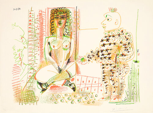 Le peintre et son modèle di Pablo Picasso, Stampa in vendita su Singulart
