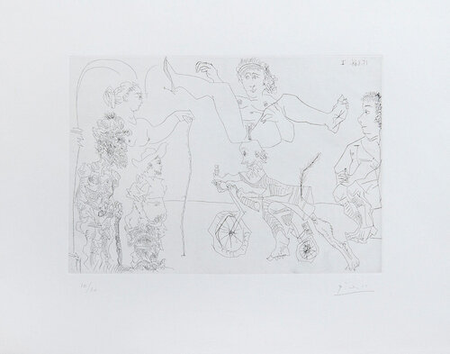 Plate 5, from Le Cocu Magnifique di Pablo Picasso, Stampa in vendita su Singulart