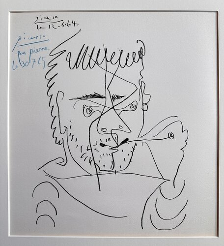 The Smoker, Daniel-Henri Kahnweiler ("Le Fumeur, Homage à Daniel-Henri Kahnweiler") van Pablo Picasso, Afdruk te koop op Singulart