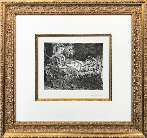 GARCON ET DORMEUSE A LA CHANDELLE (BLOCH 226) van Pablo Picasso, Afdruk te koop op Singulart