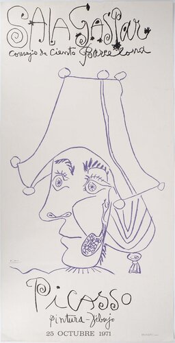Exposition Sala Gaspar Barcelone, affiche originale d'époque by Pablo Picasso, Print for Sale on Singulart