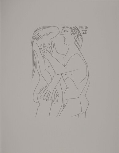 Le Goût du Bonheur, Flirt, Lithographie by Pablo Picasso, Print for Sale on Singulart