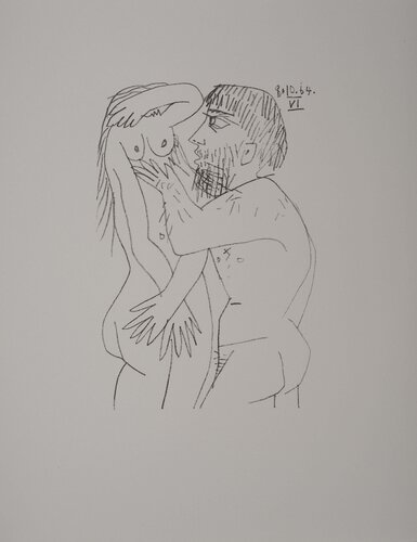 Le Goût du Bonheur, Les chéris, Lithographie by Pablo Picasso, Print for Sale on Singulart