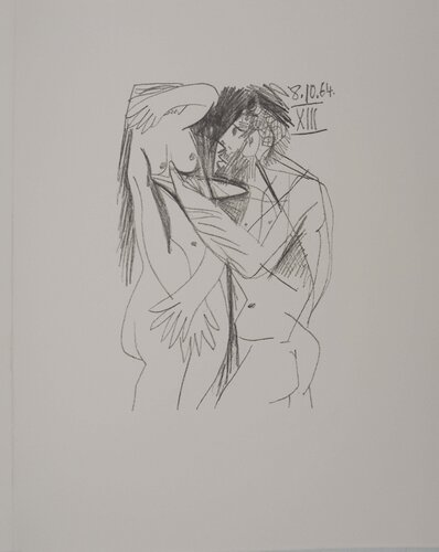 Le Goût du Bonheur, Les amoureux cubistes, Lithographie by Pablo Picasso, Print for Sale on Singulart