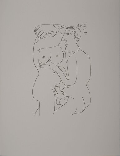 Le Goût du Bonheur, Intimité partagée, Lithographie by Pablo Picasso, Print for Sale on Singulart
