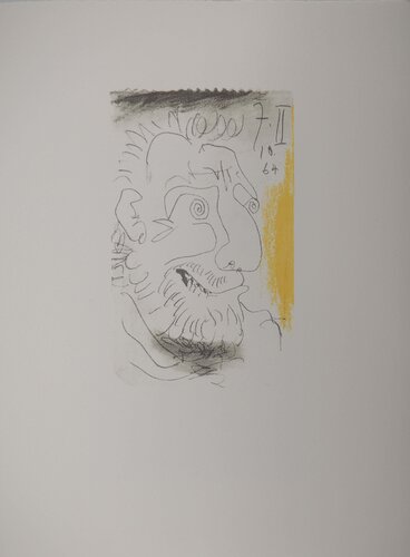 Le Goût du Bonheur, Portrait apeuré, Lithographie by Pablo Picasso, Print for Sale on Singulart