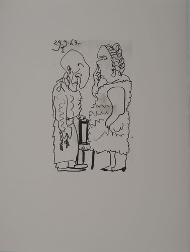 Le Goût du Bonheur, Couple grotesque, Lithographie by Pablo Picasso, 版画 for Sale on Singulart