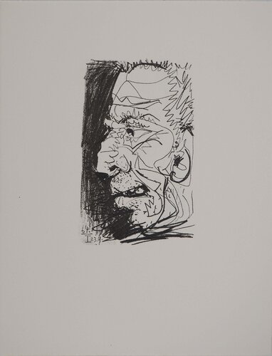 Le Goût du Bonheur, Autoportrait en vieillard, Lithographie by Pablo Picasso, Print for Sale on Singulart