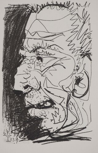 Autoportrait en vieillard di Pablo Picasso, Stampa in vendita su Singulart