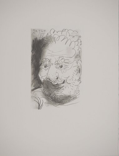 Le Goût du Bonheur, Portrait d'un vieillard, Lithographie by Pablo Picasso, Print for Sale on Singulart