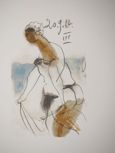 Le Goût du Bonheur, Jacqueline à la mer, Lithographie by Pablo Picasso, Print for Sale on Singulart