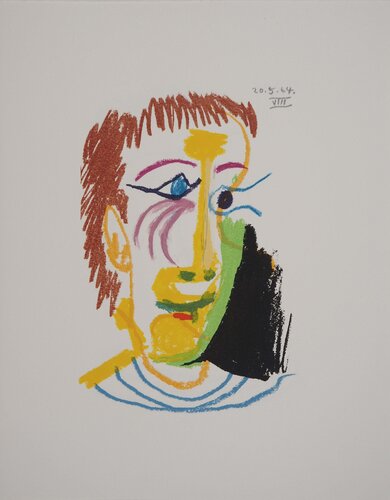Le Goût du Bonheur, Jeune homme à la marinière, Lithographie by Pablo Picasso, Print for Sale on Singulart