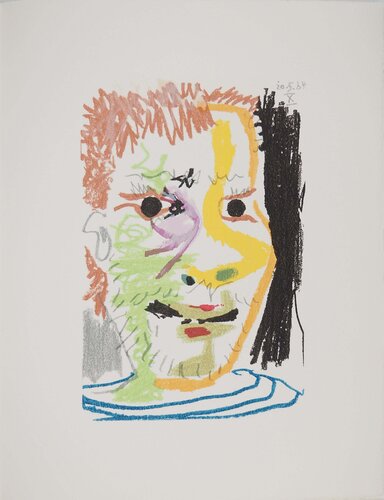 Le Goût du Bonheur, Jeune homme aux yeux bleus, Lithographie by Pablo Picasso, Print for Sale on Singulart