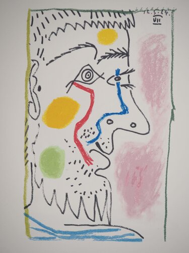 Autoportrait barbu di Pablo Picasso, Stampa in vendita su Singulart