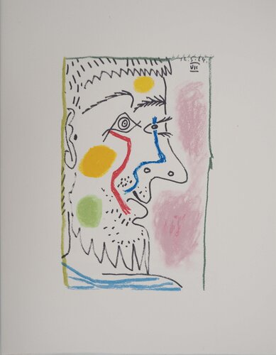 Le Goût du Bonheur, Autoportrait barbu, Lithographie by Pablo Picasso, Print for Sale on Singulart