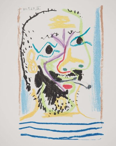 Portrait à la cigarette van Pablo Picasso, Afdruk te koop op Singulart