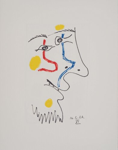 Le Goût du Bonheur, Portrait sournois, Lithographie by Pablo Picasso, Print for Sale on Singulart